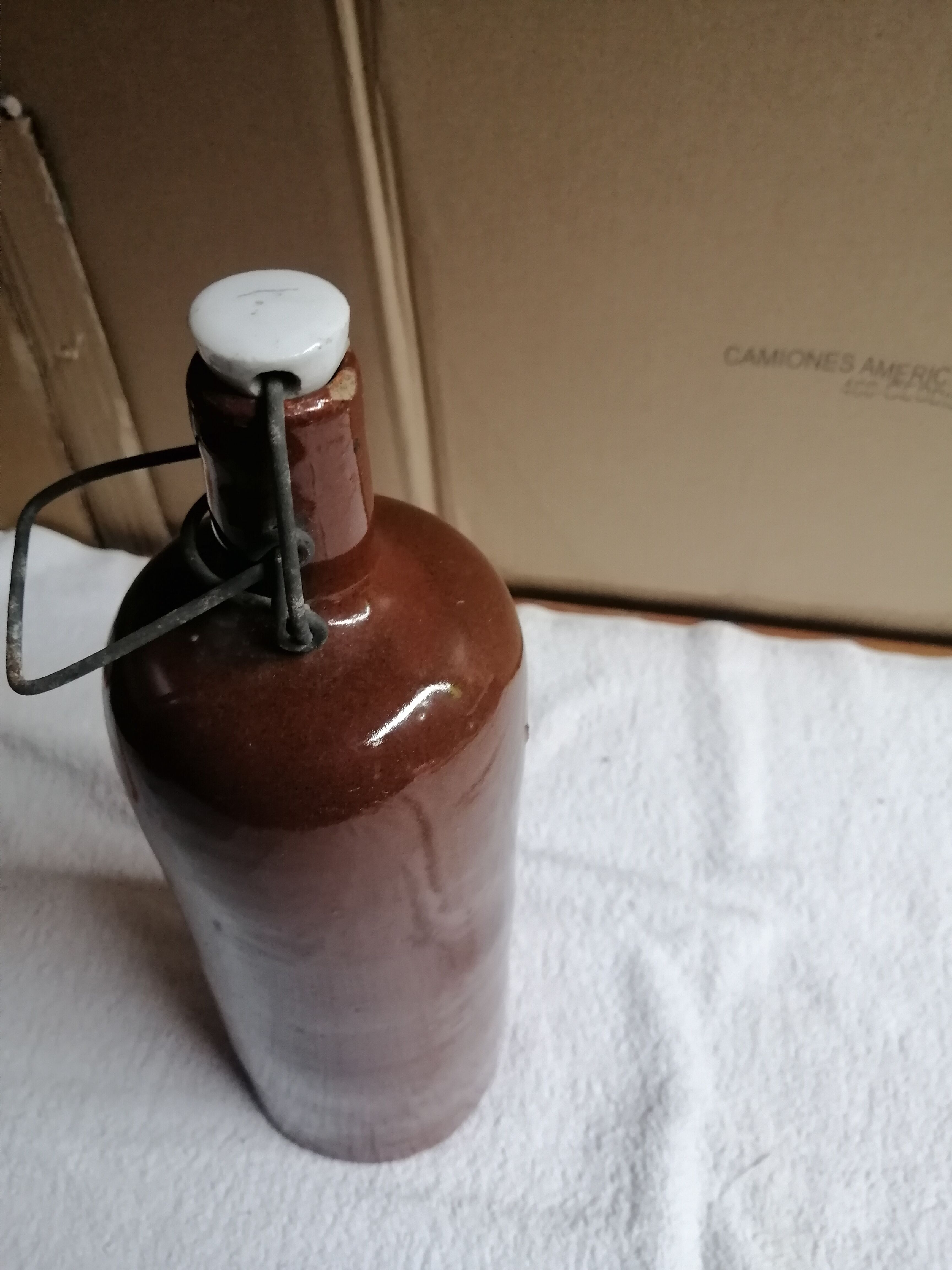 Vintage brown gres bottle