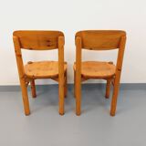 Set of 2 vintage Scandinavian chairs by Rainer Daumiller in pine from the 1960s.