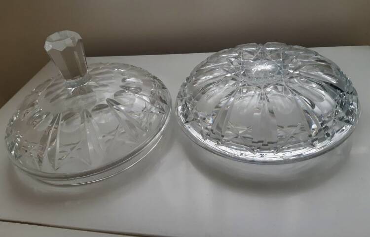 Bohemian crystal candy dish