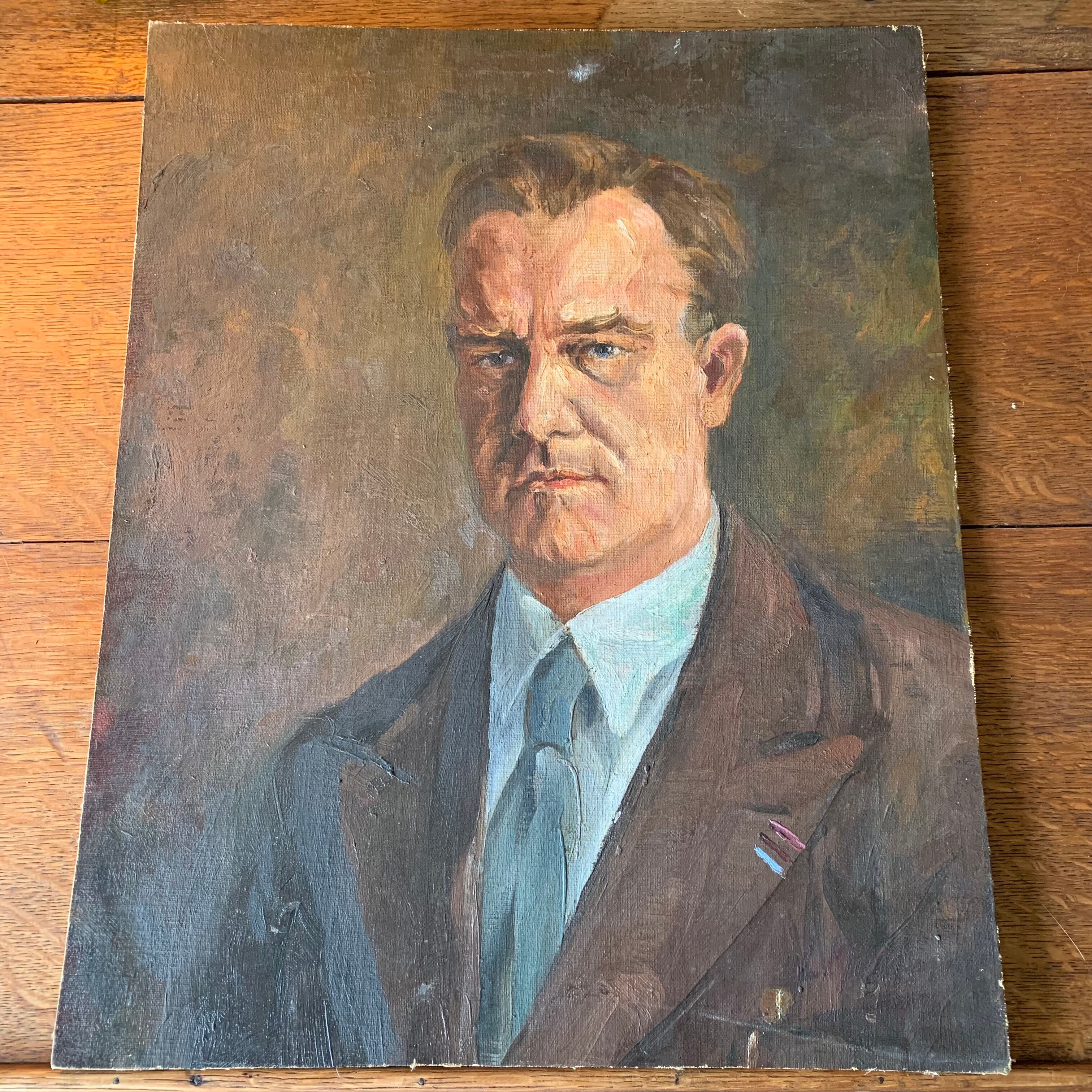 Portrait of a man by Leopold Muller (1879 - 1961)