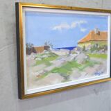 Ragnar Lindquist, Swedish Modern Landscape, 1960s, Oil on Canvas, Framed