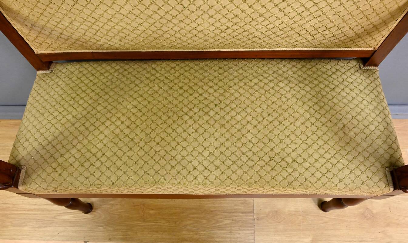 Mahogany landing sofa, Restoration period – Part 1, 19th century