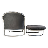 Model 915 Lounge Chair with stool by Carlo de Carli for Cinova, 1970s
