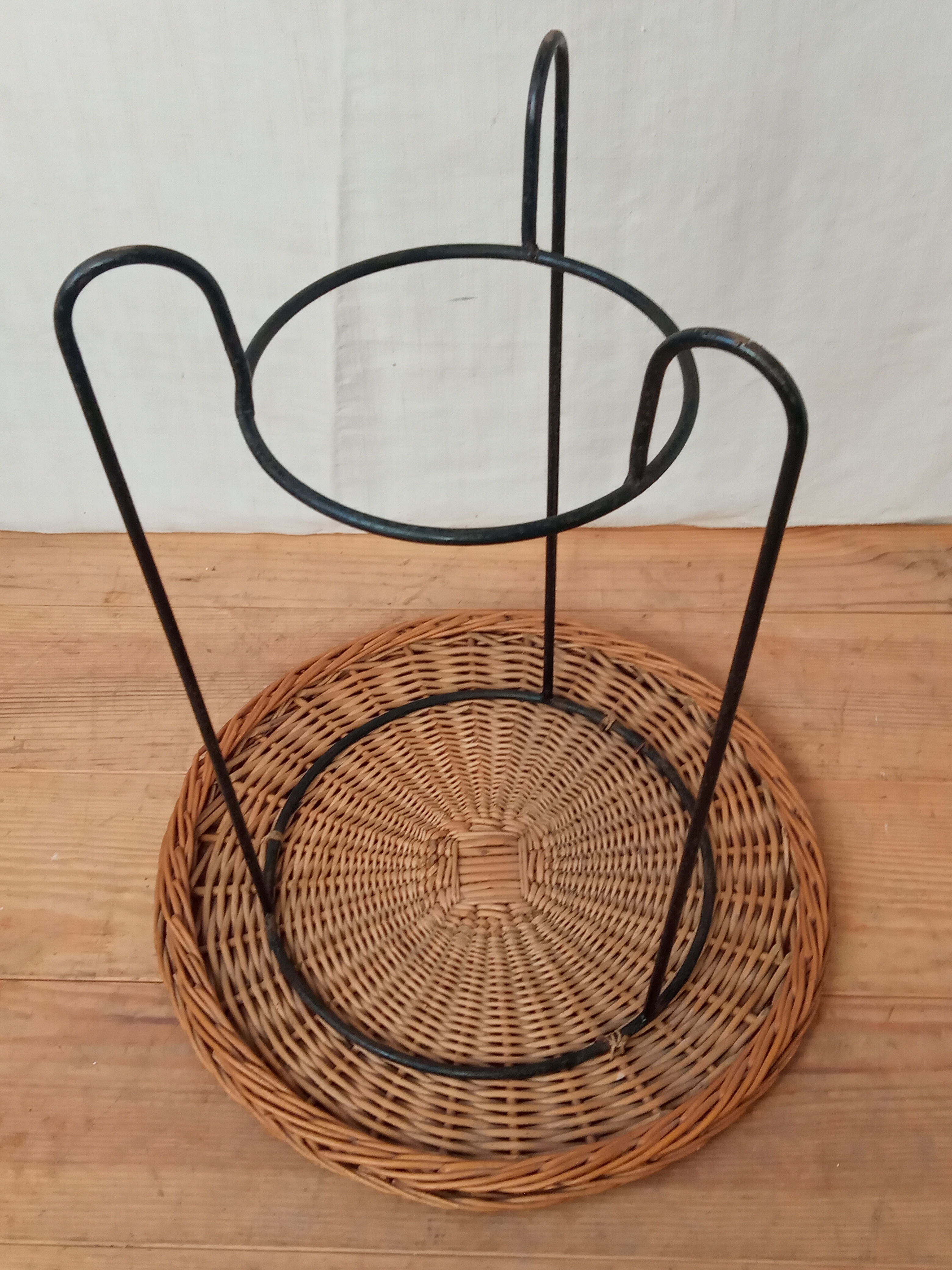 Rattan side table 1950s