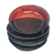 Lot d'assiette creuse en verre rouge