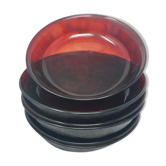 Lot d'assiette creuse en verre rouge