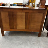 Curved Lyonnaise commode from the Louis XV period in solid walnut, late 1750s.