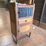 Fake book bedside table with doors