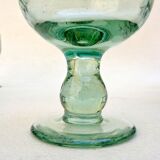 Set of 8 vintage water green glasses