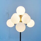 German brass floor lamp in Space Age style from the mid-century by Kaiser Leuchten, 1960s.