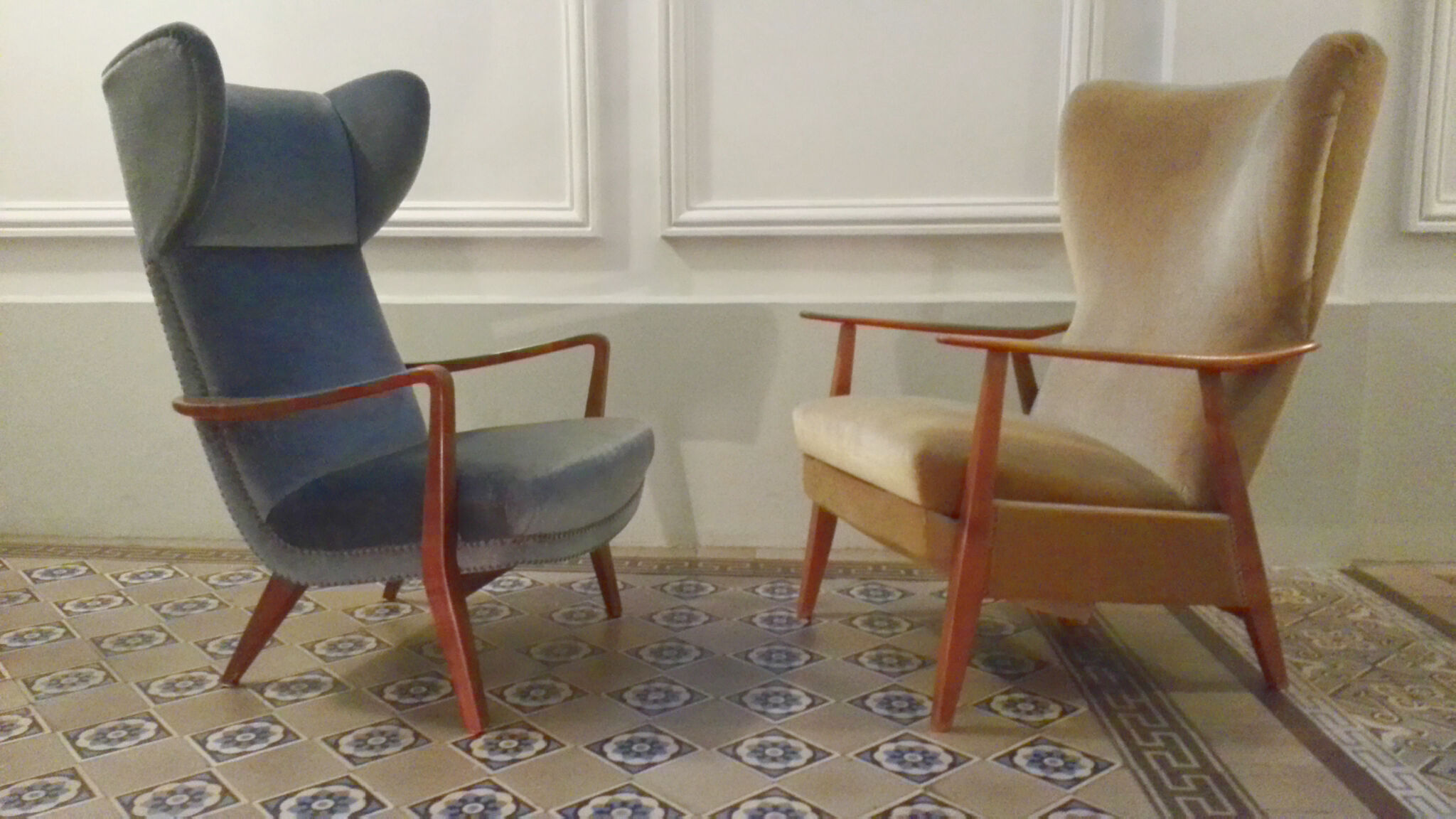 Fauteuil Bergere scandinave wing chair