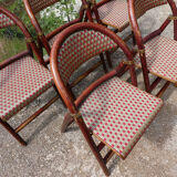 Lot of 5 folding bistro chairs of terrace type "parisian"
