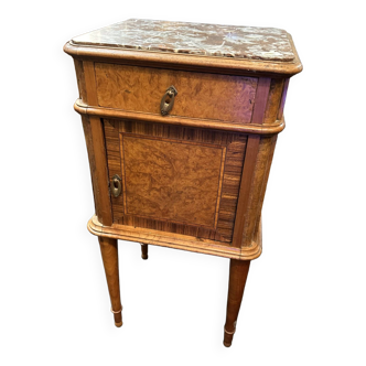 Inlaid bedside table