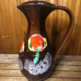 Ancien pichet poet laval « brigitte »céramique peinte vintage