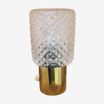 Lampe de table en cristal, 70s