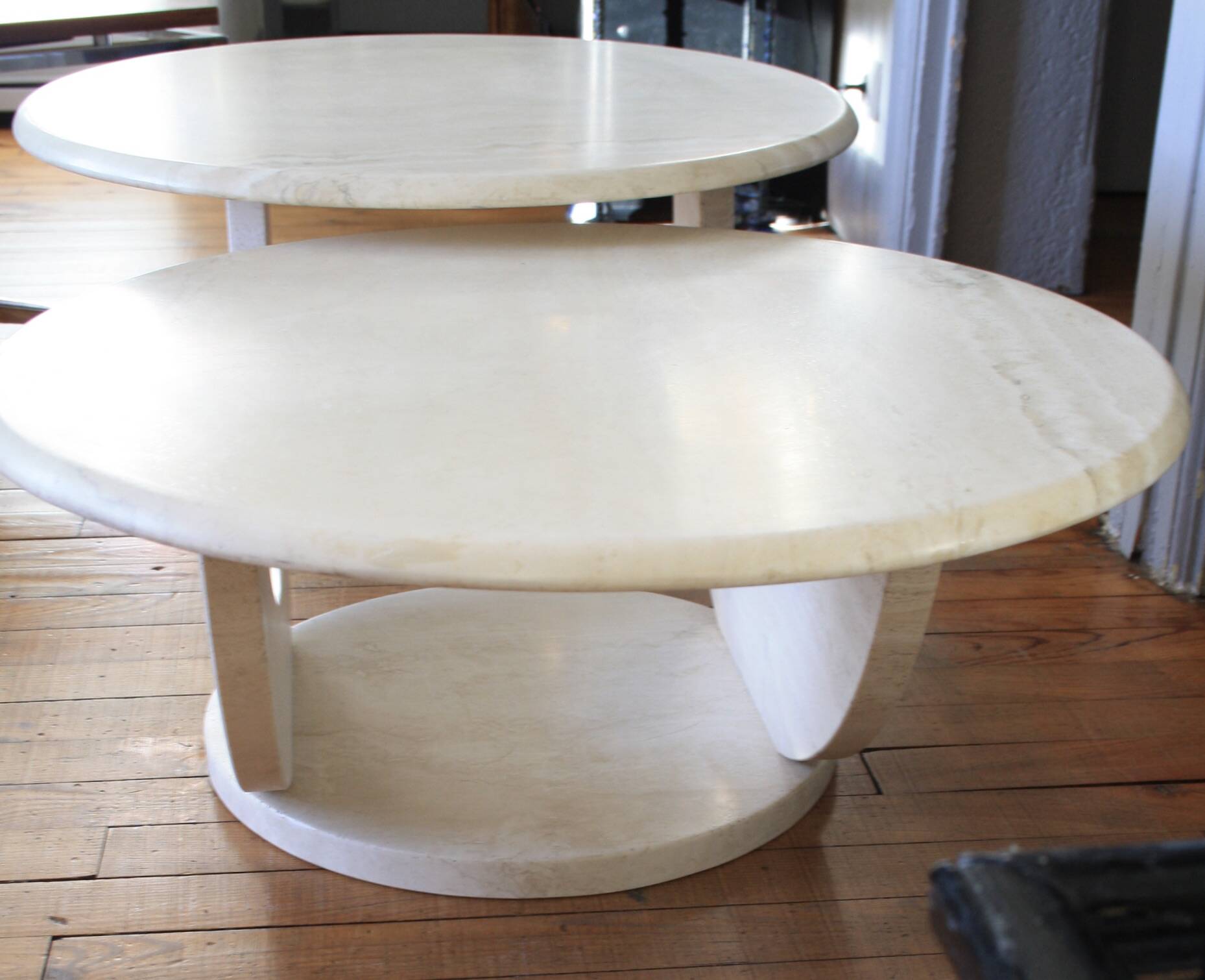 Travertine/marble coffee table