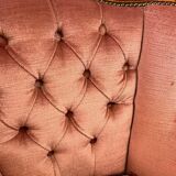 Vintage baroque armchair in old rose / single armchair