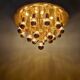 XXL Sputnik ceiling light in brass, Space Age design, 1970.