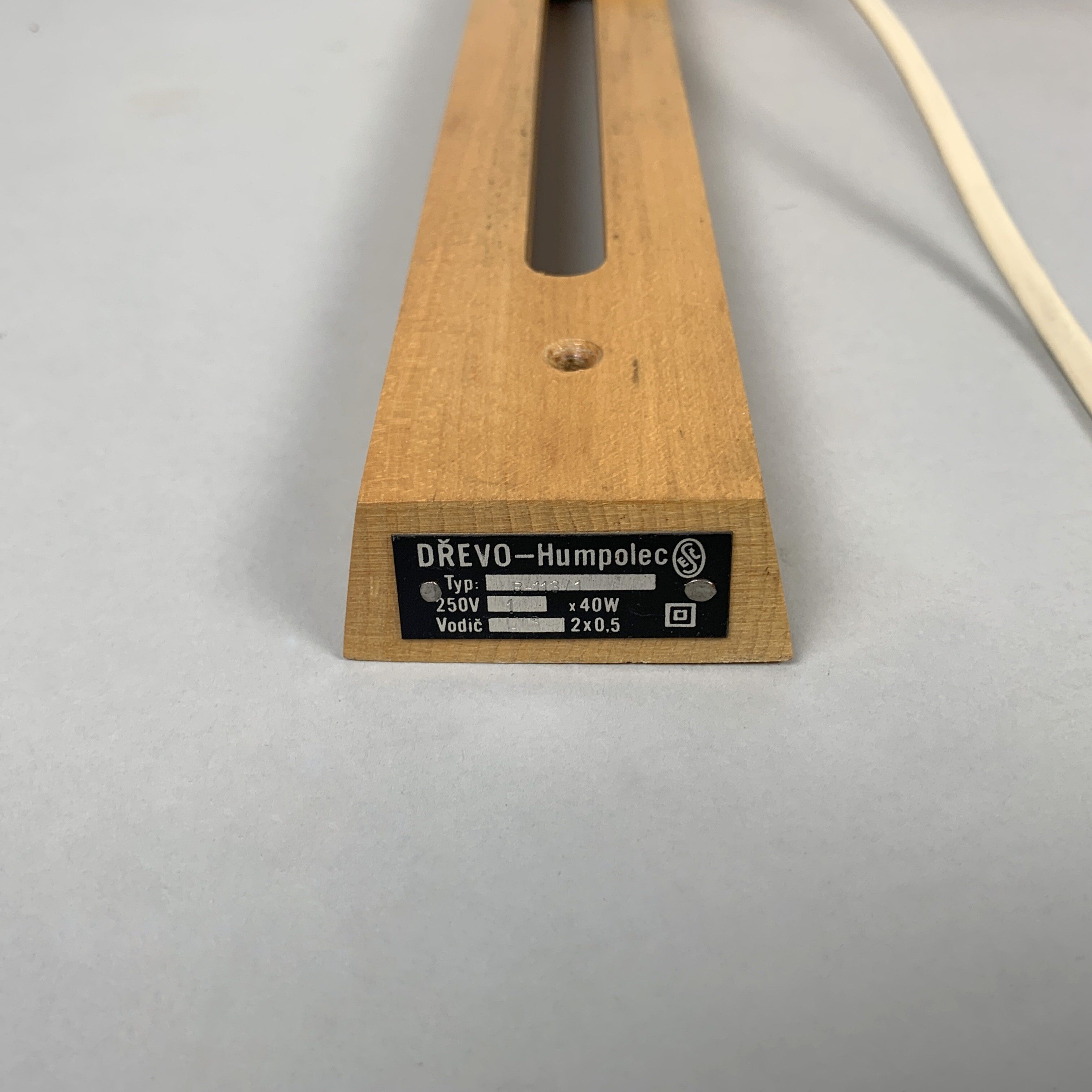 Mid-centrury Wooden Wall Lamp by Drevo Humpolec, Czechoslovakia, 1960's