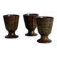 Lot de 3 petits mugs en céramique émaillée