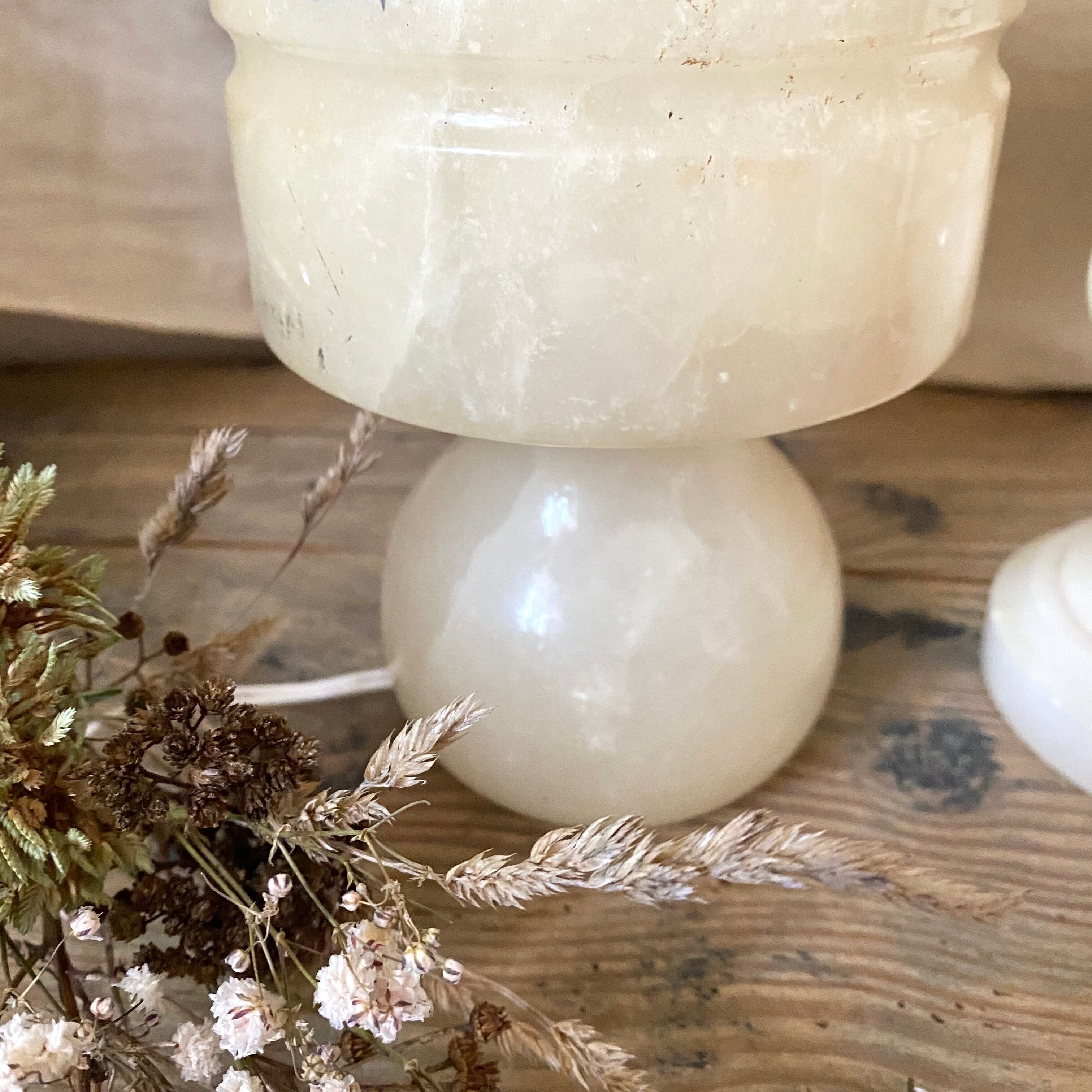 Vintage alabaster lamps