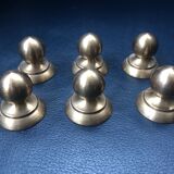 6 boutons poignées en laiton massif , vintage