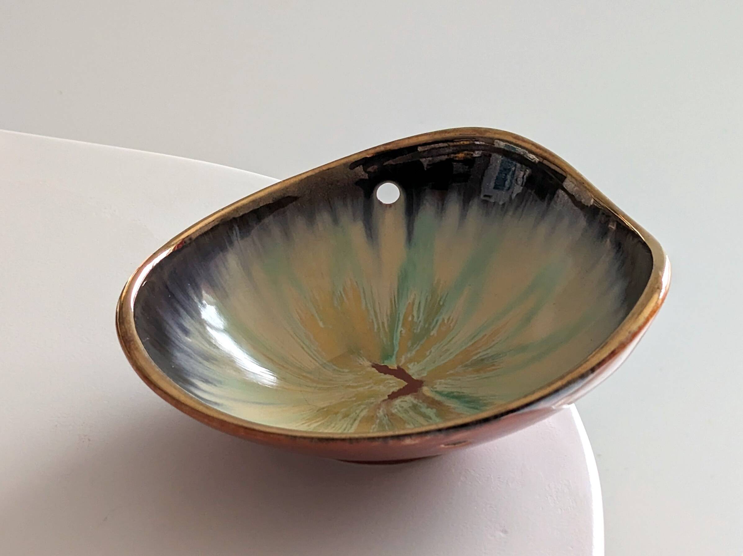 German glazed ceramic bowl db Höhr for Dümler & Breiden.