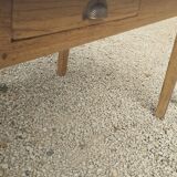 Rustic farmhouse table in solid oak with antique patina finish 200 x 90