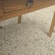 Rustic farmhouse table in solid oak with antique patina finish 200 x 90