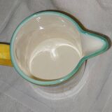 superb jug carafe pitcher Luneville France vintage cherry pattern