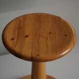 Set of 4 stools / bases in pine by Rainer Daumiller, Danish, mid-20th century, 1970.