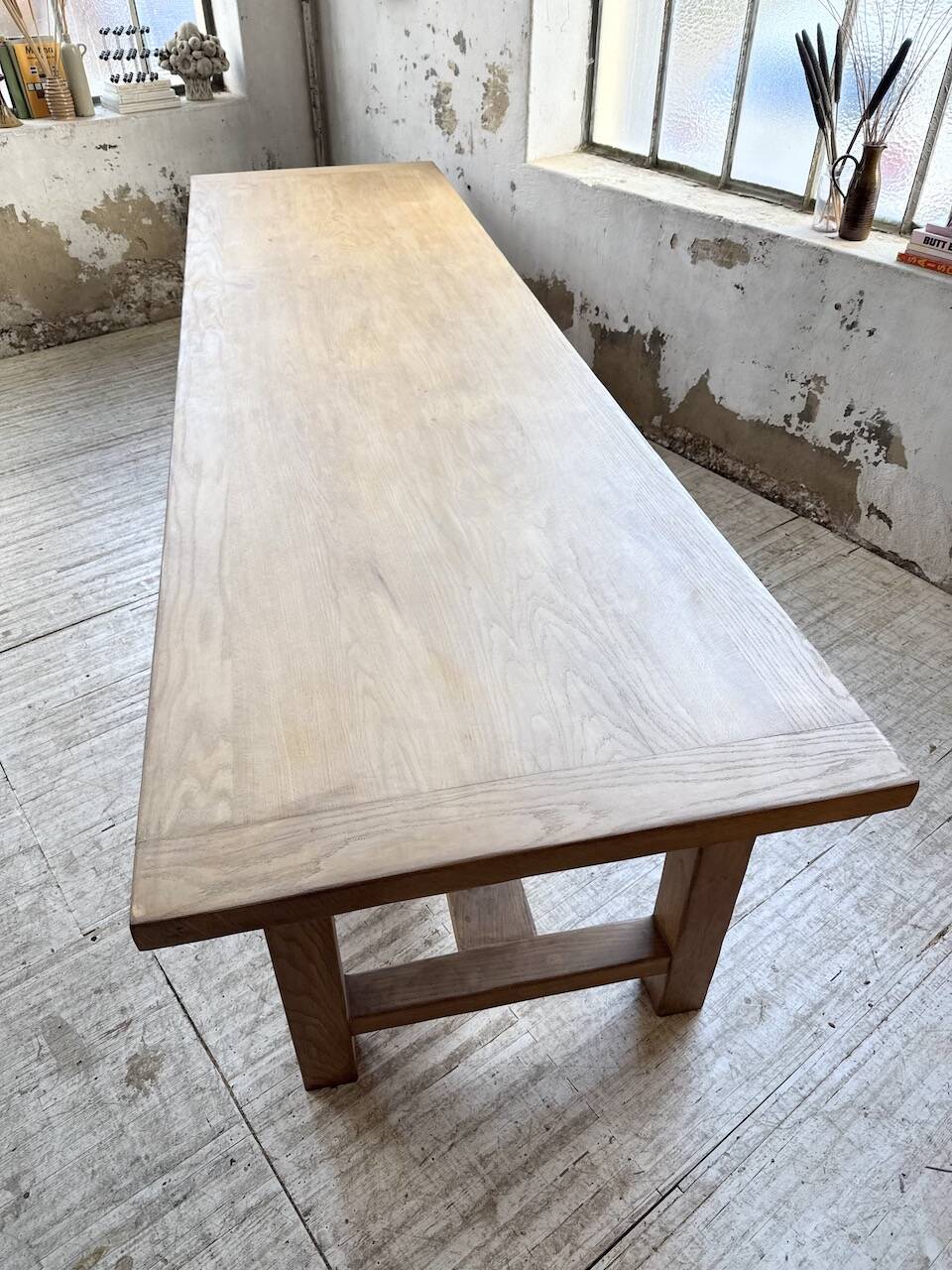 XXL solid oak farmhouse table 3.5m