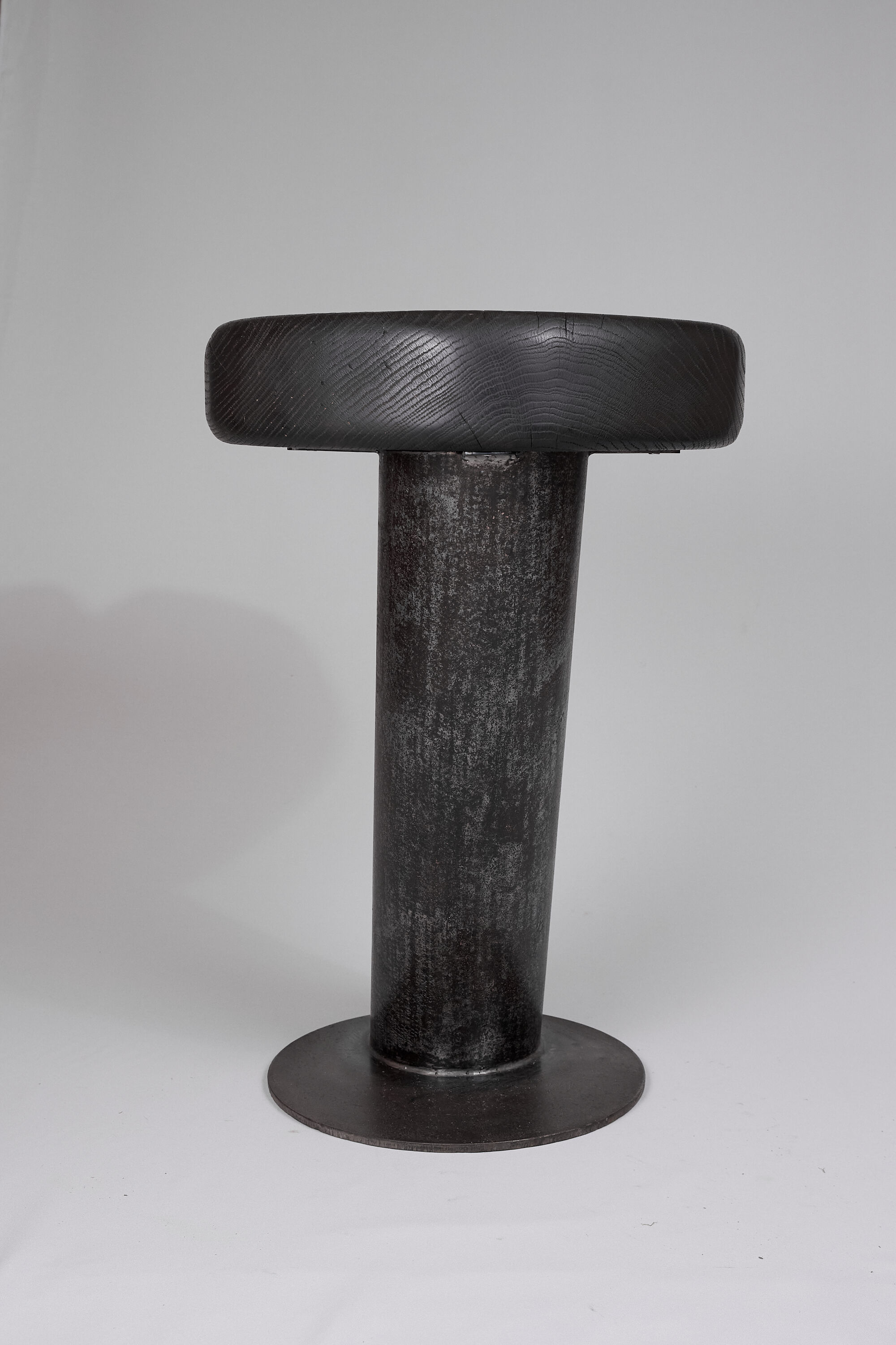 Solid wood sculptural side table, original contemporary design, logniture