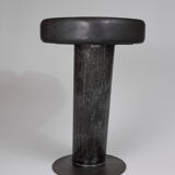 Solid wood sculptural side table, original contemporary design, logniture