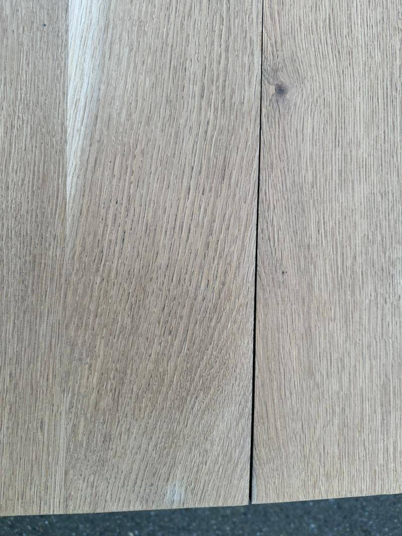 Renovated 19th-century solid oak extendable farmhouse dining table 200cm
