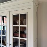 Oak and cherry display cabinet