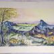 Watercolour depicting a landscape around Lake Guéry, Mont-Dore.