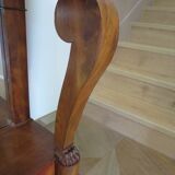 console-style empire/restauration-à crosses-fond de miroir-pieds griffes