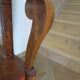 Empire/Restoration style console table with scrolled ends, mirrored back, and claw feet.
