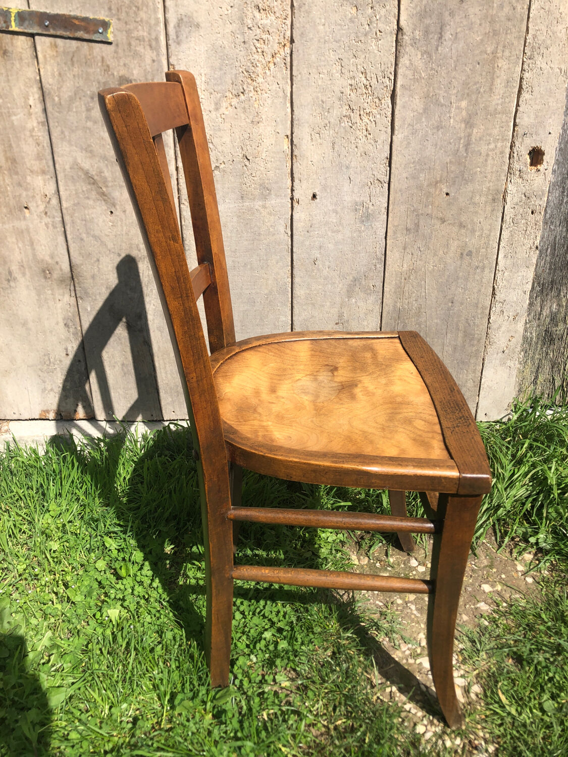 Luterma bistrot chair in wood 70s vintage