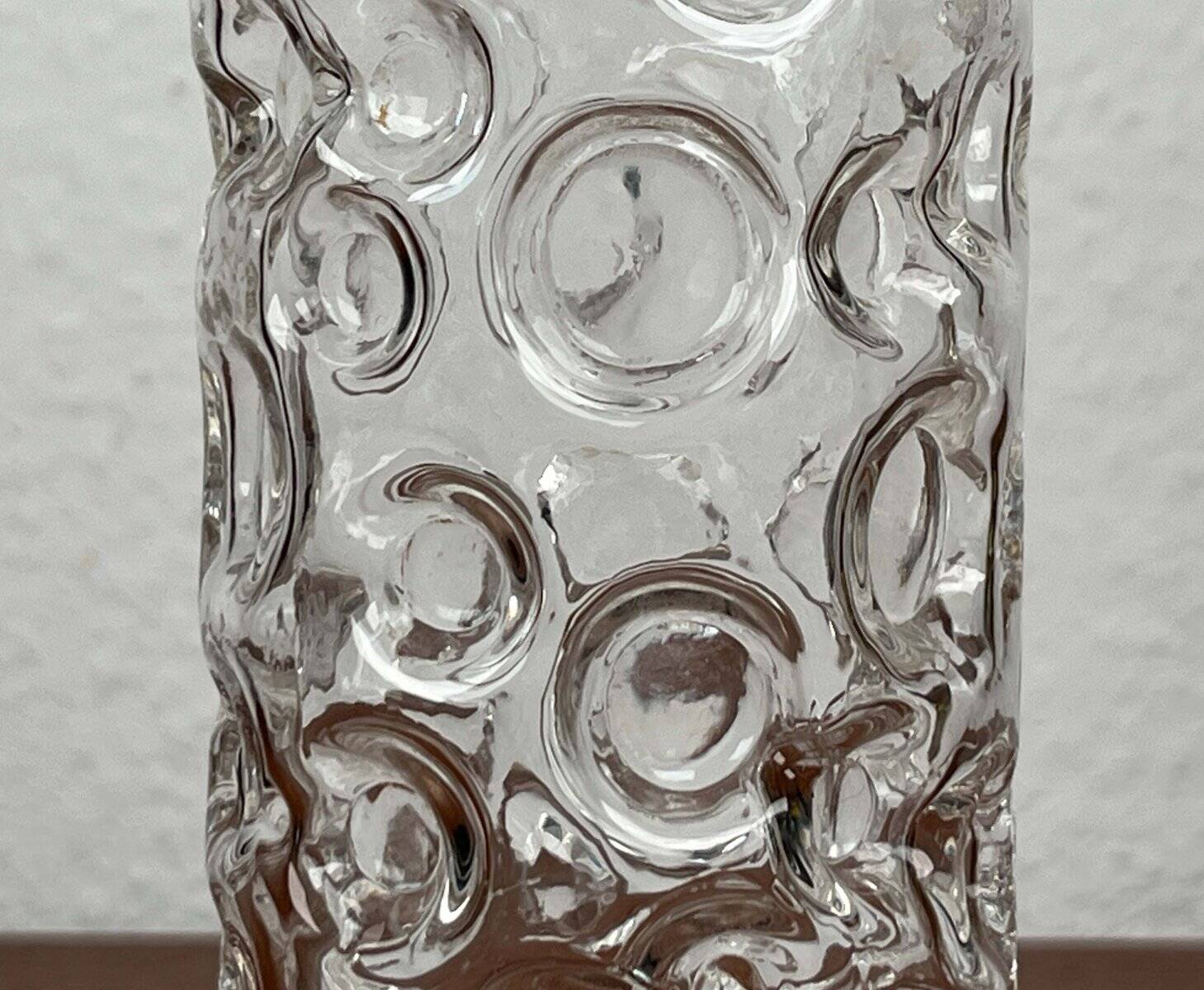 Mid-Century Modern Space Age Bubble Glass Vase by Wilhelm Braun-Feldweg for Hirschberg, Germany, 1960s