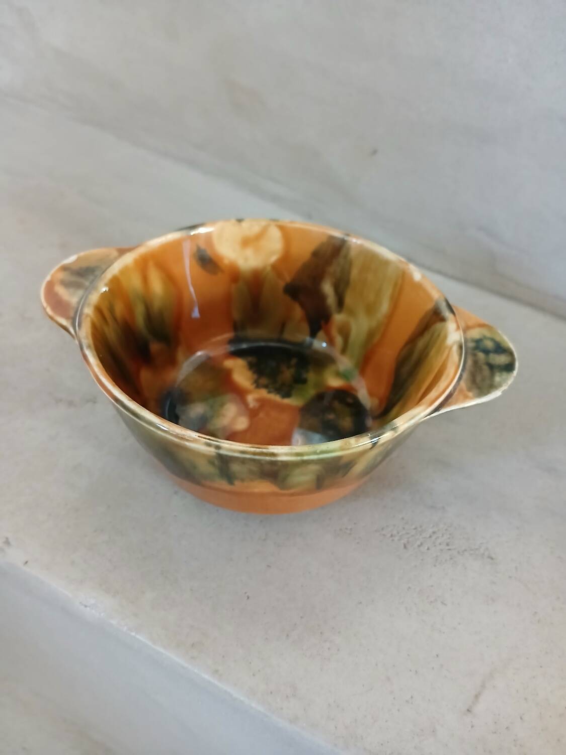 Old ear bowl Digoin and Sarreguemines