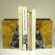 Pair of Art Deco marble bookends