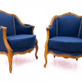 Bergère armchairs, France, circa 1920. After renovation.