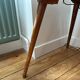 Vintage floor lamp with wooden shelf 50'