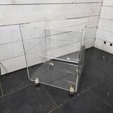 1970s Plexiglas Bedside Table