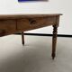 Antique farm table from the 1950s, with 3 drawers and turned legs