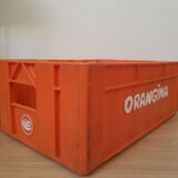 Vintage Orangina advertising bottle crate
