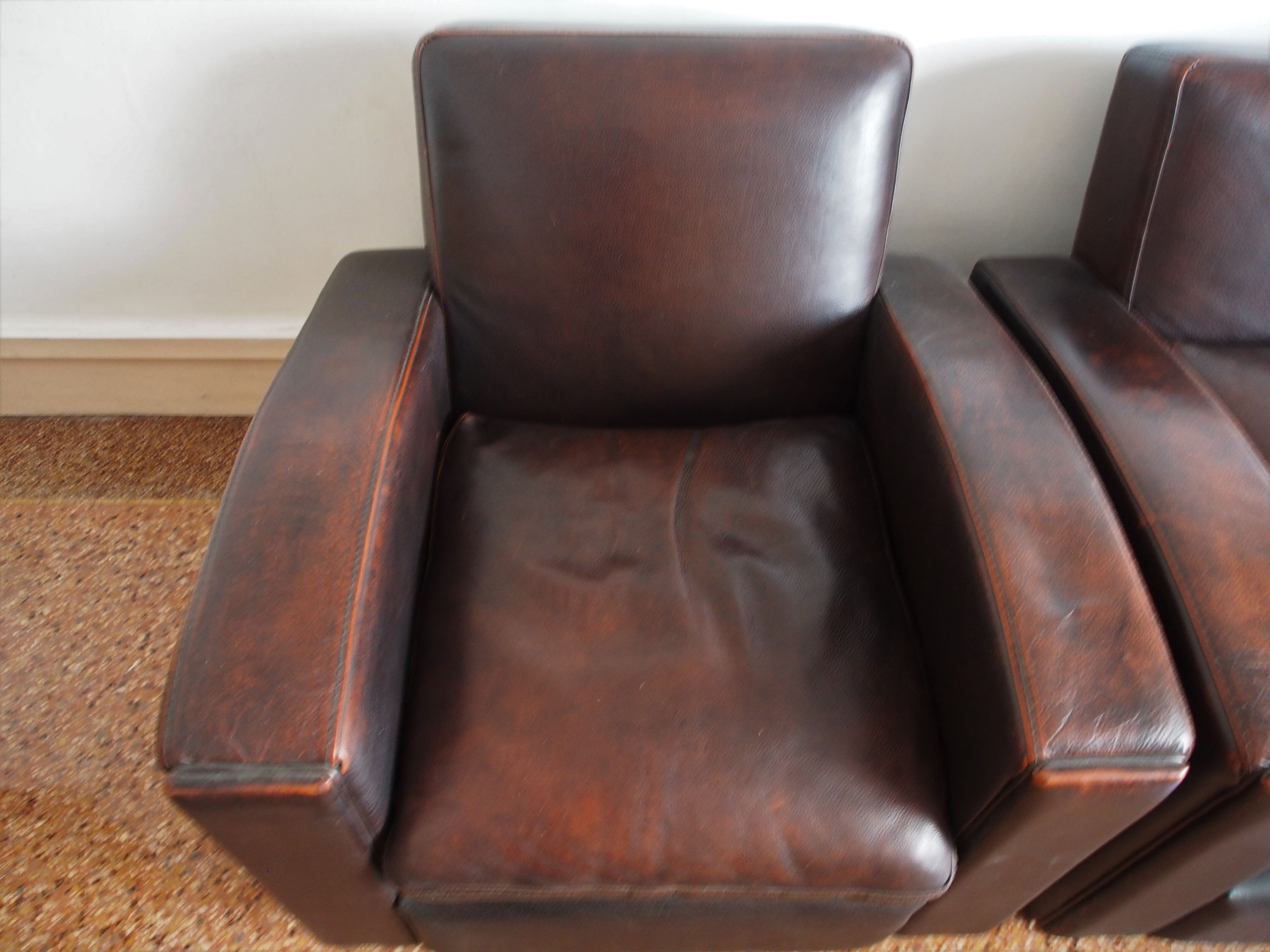 Set of two Club armchairs