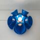 Blue plexiglass table lamp, Flower Design, 1970s, Italy.